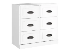 Aparador blanco alto brillo 70x35,5x67,5 cm madera de ingeniería