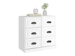 Aparador blanco alto brillo 70x35,5x67,5 cm madera de ingeniería
