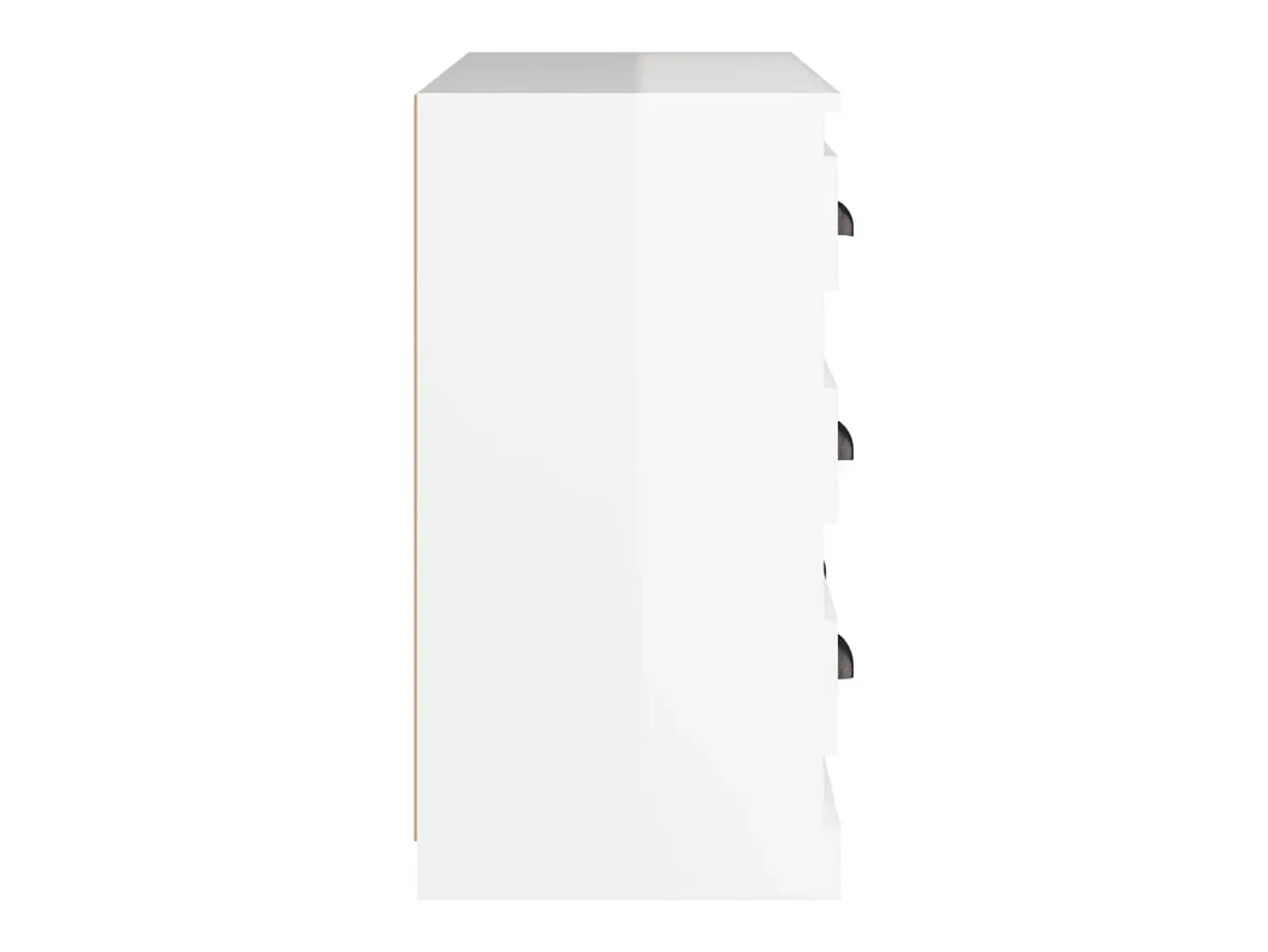 Aparador blanco alto brillo 70x35,5x67,5 cm madera de ingeniería