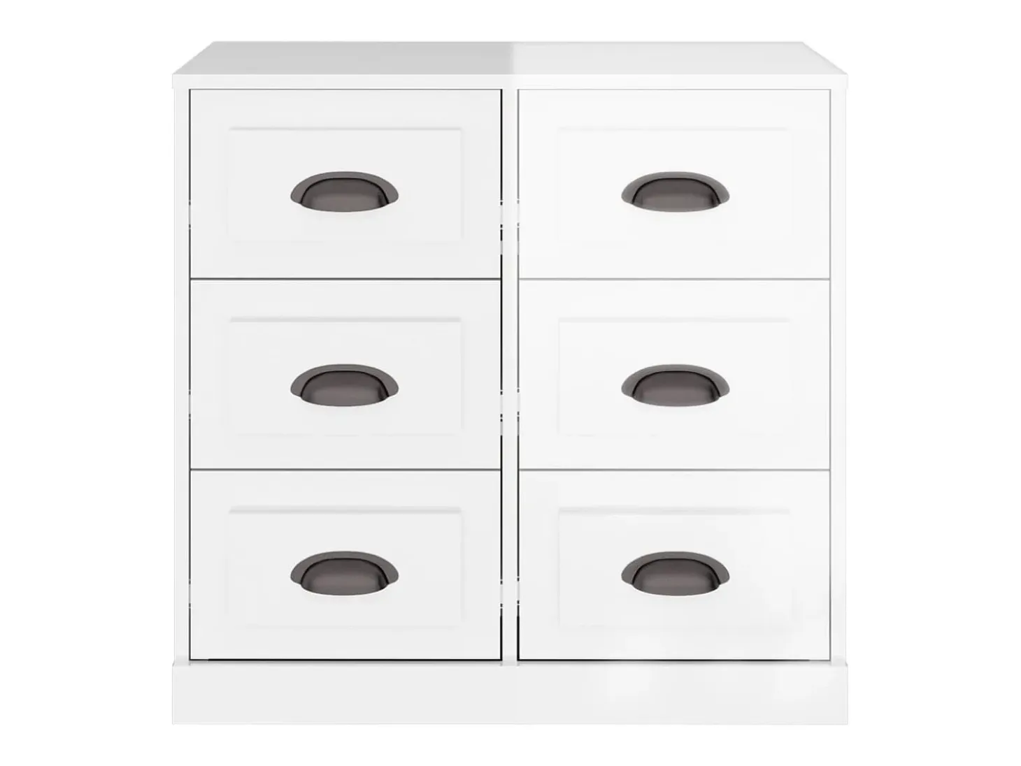 Aparador blanco alto brillo 70x35,5x67,5 cm madera de ingeniería
