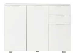 Aparador blanco brillante 107x35x80,5 cm ES64048