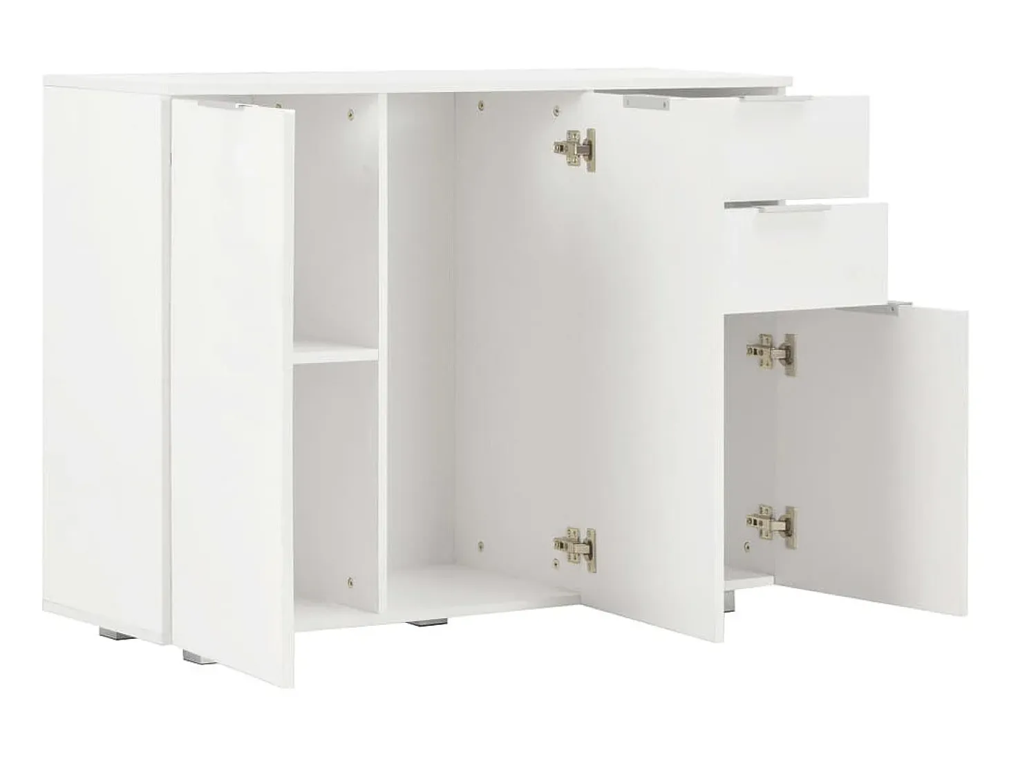 Aparador blanco brillante 107x35x80,5 cm ES64048