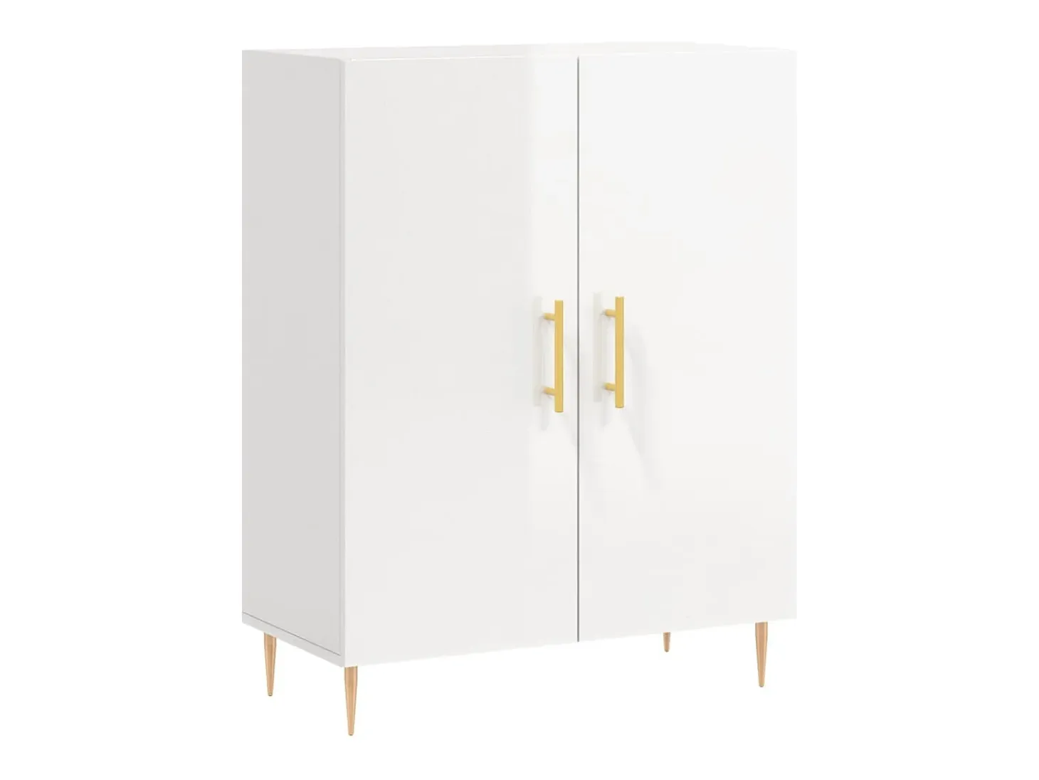 Aparador Blanco brillo 69,5x34x90 cm Madera de ingeniería