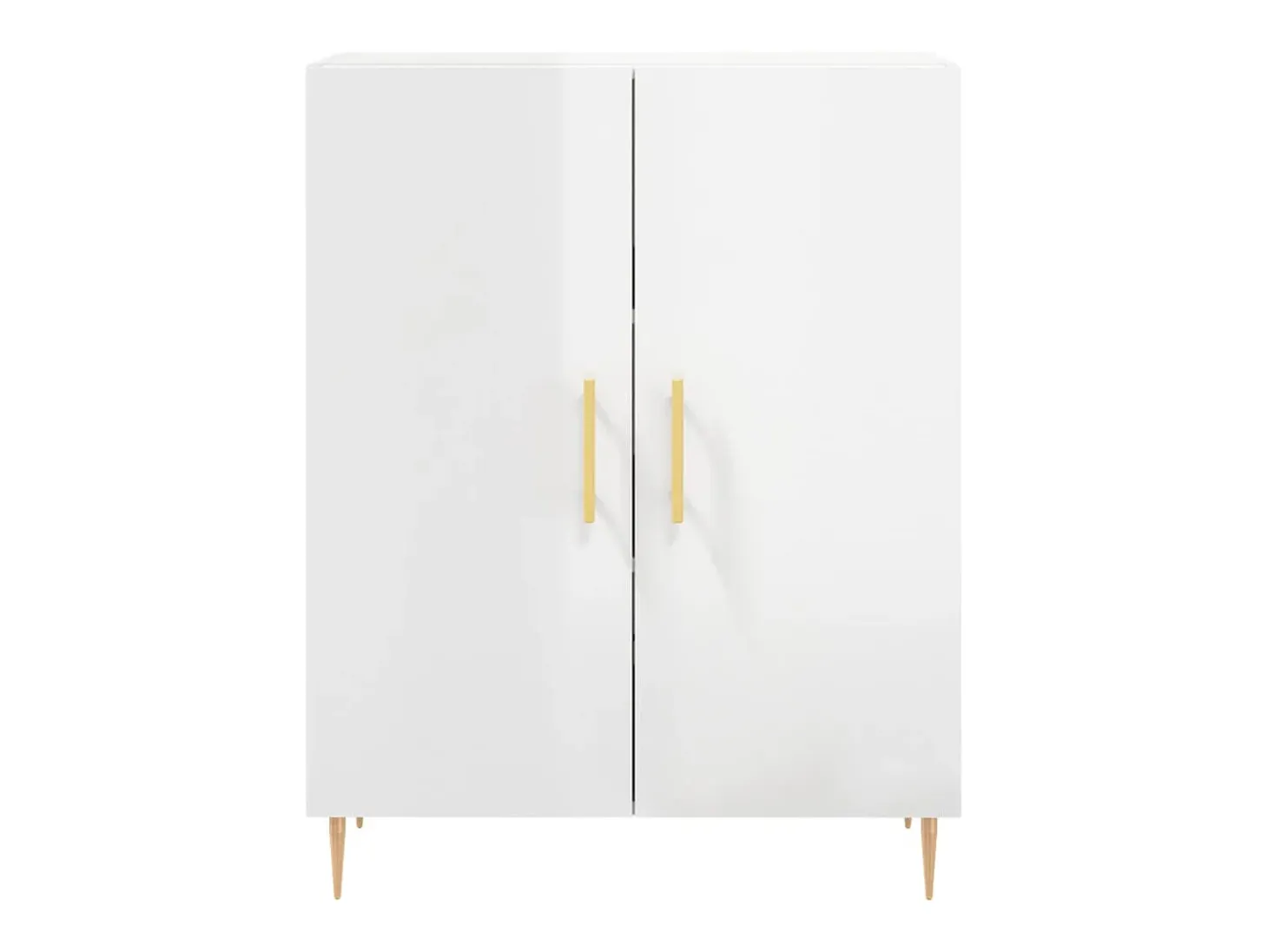 Aparador Blanco brillo 69,5x34x90 cm Madera de ingeniería