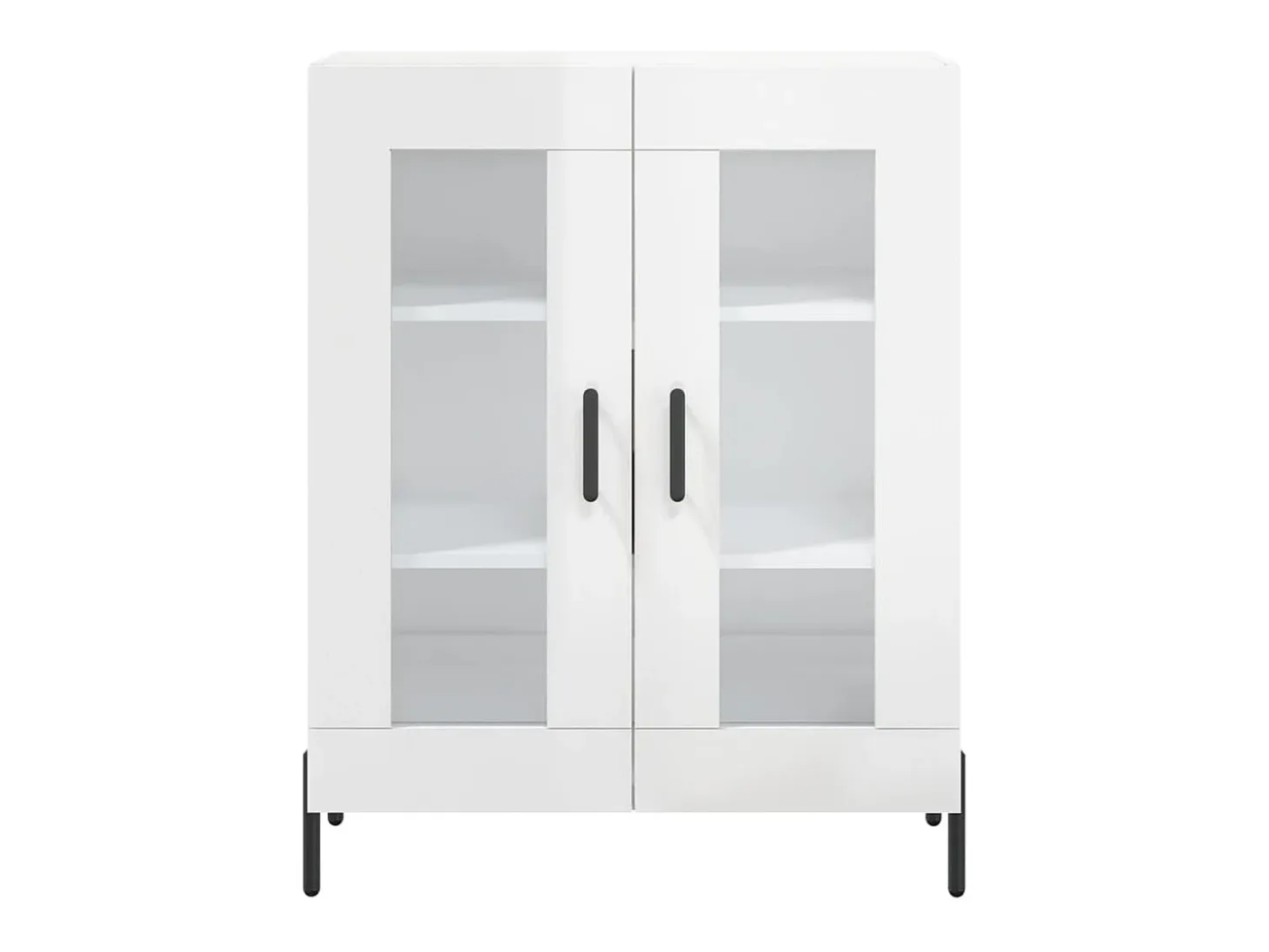 Aparador Blanco brillo 69,5x34x90 cm Madera de ingeniería