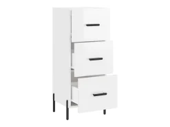 Aparador Blanco brillo 34,5x34x90 cm Madera de ingeniería