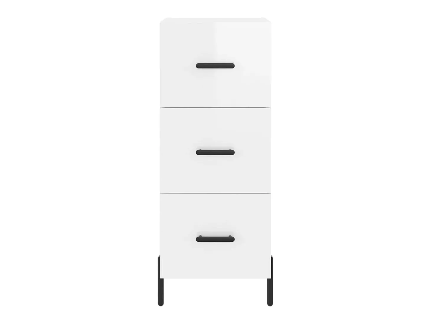 Aparador Blanco brillo 34,5x34x90 cm Madera de ingeniería