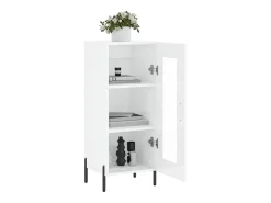 Aparador Blanco brillo 34,5x34x90 cm Madera de ingeniería