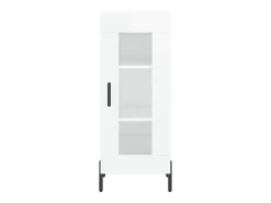 Aparador Blanco brillo 34,5x34x90 cm Madera de ingeniería