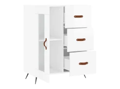 Aparador Blanco brillo 69,5x34x90 cm Madera de ingeniería