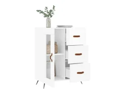 Aparador Blanco brillo 69,5x34x90 cm Madera de ingeniería
