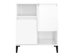 Aparador Blanco brillo 60x35x70 cm Madera de ingeniería