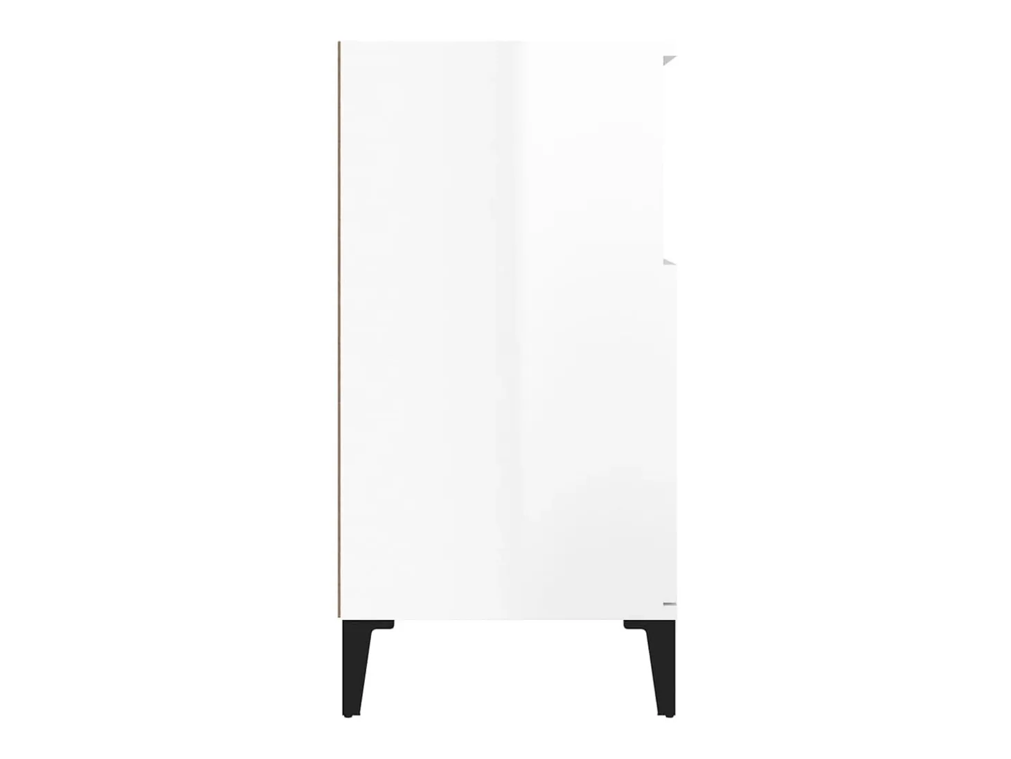 Aparador Blanco brillo 60x35x70 cm Madera de ingeniería