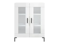 Aparador Blanco brillo 69,5x34x90 cm Madera de ingeniería