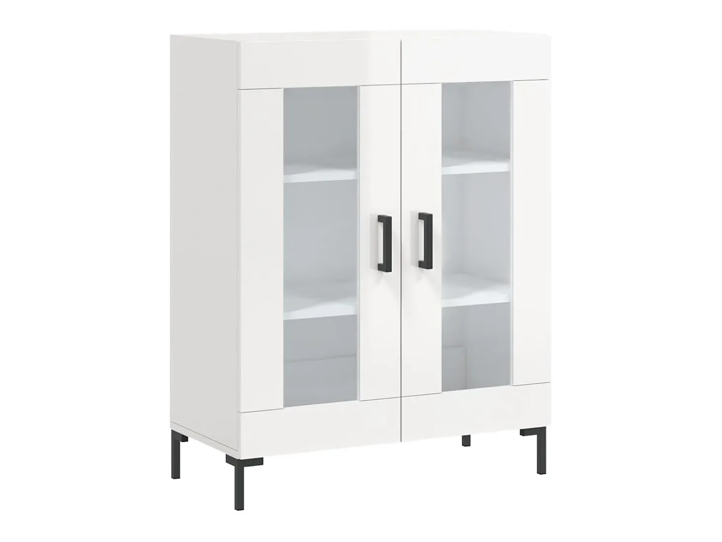 Aparador Blanco brillo 69,5x34x90 cm Madera de ingeniería