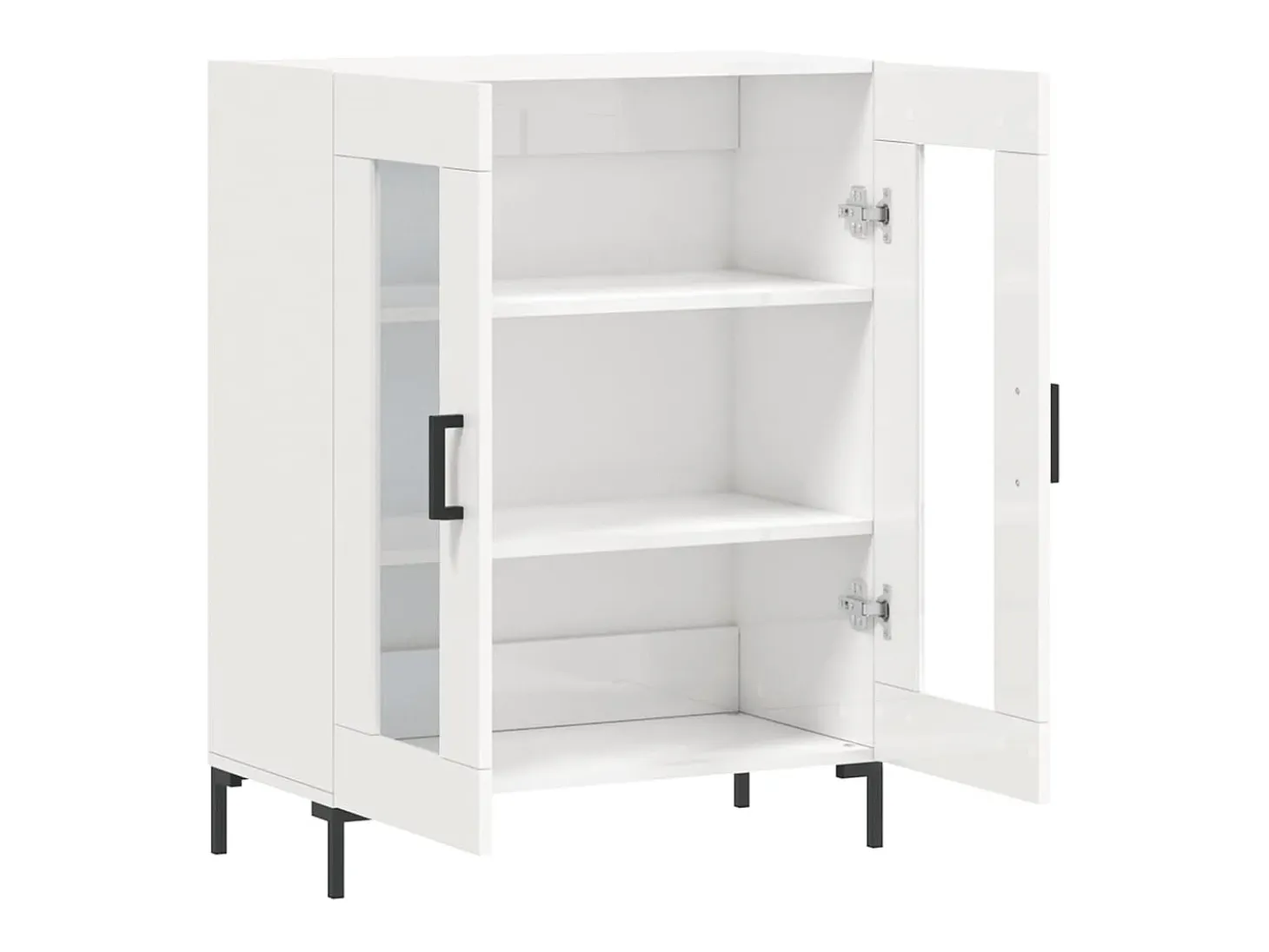 Aparador Blanco brillo 69,5x34x90 cm Madera de ingeniería
