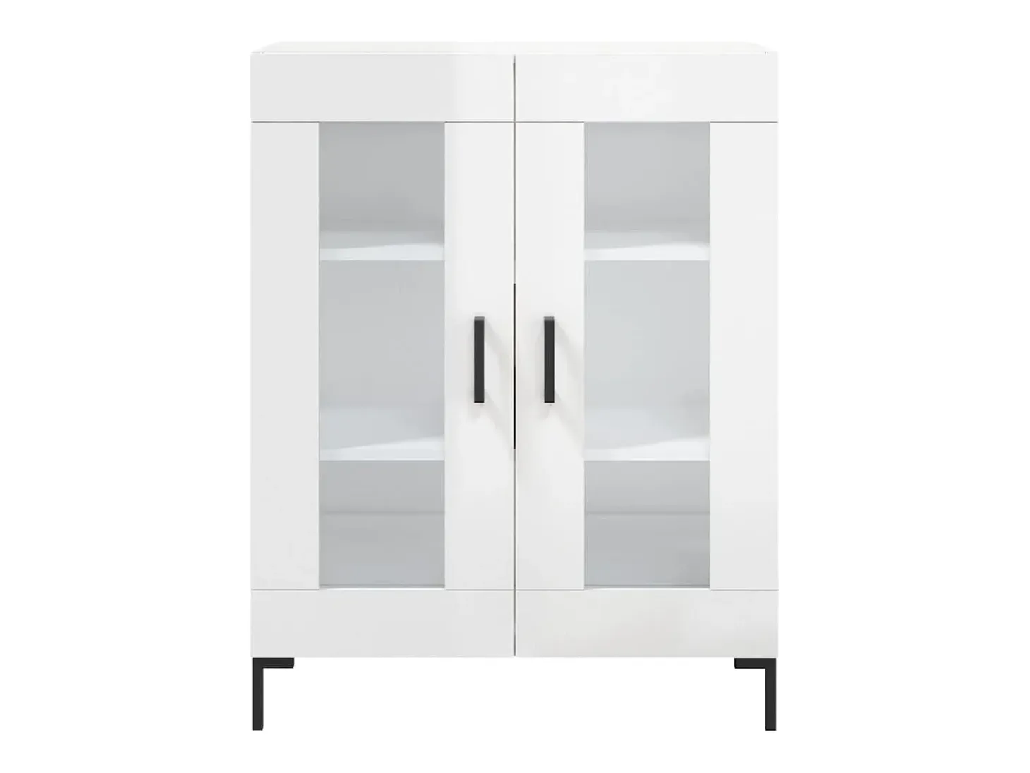 Aparador Blanco brillo 69,5x34x90 cm Madera de ingeniería