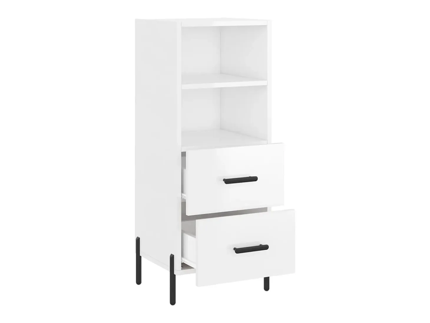 Aparador Blanco brillo 34,5x34x90 cm Madera de ingeniería