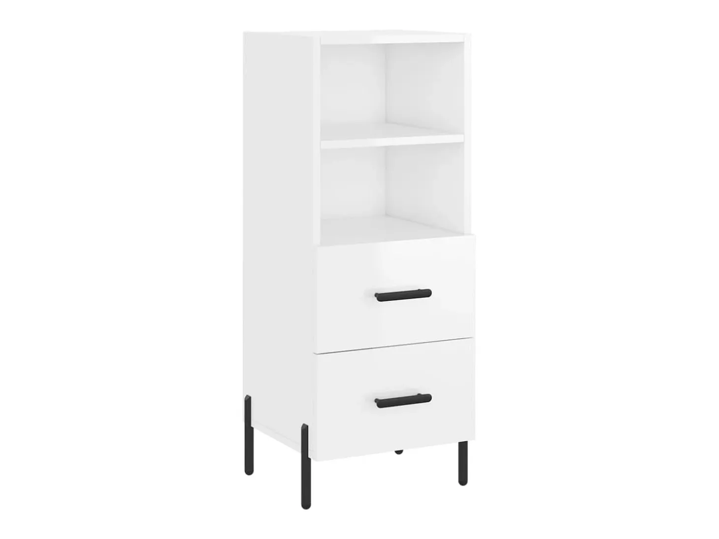 Aparador Blanco brillo 34,5x34x90 cm Madera de ingeniería