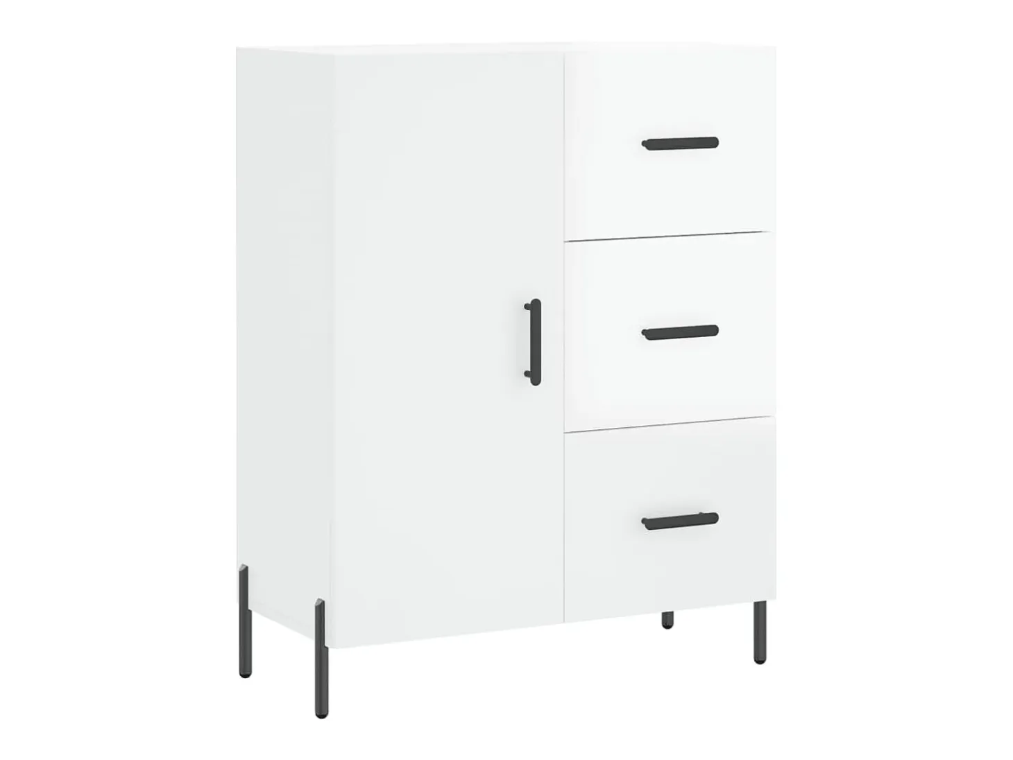 Aparador Blanco brillo 69,5x34x90 cm Madera de ingeniería