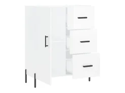 Aparador Blanco brillo 69,5x34x90 cm Madera de ingeniería