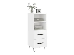 Aparador Blanco brillo 34,5x34x90 cm Madera de ingeniería