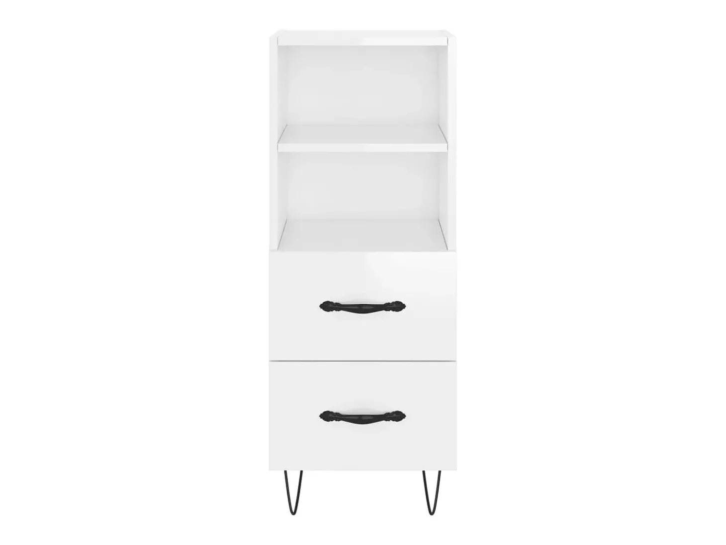 Aparador Blanco brillo 34,5x34x90 cm Madera de ingeniería