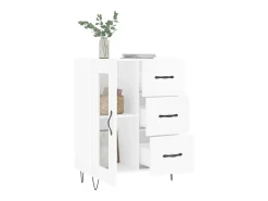 Aparador Blanco brillo 69,5x34x90 cm Madera de ingeniería