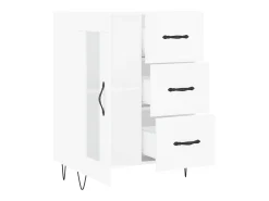 Aparador Blanco brillo 69,5x34x90 cm Madera de ingeniería