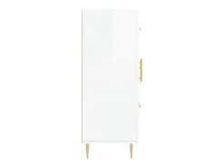 Aparador Blanco brillo 69,5x34x90 cm Madera de ingeniería
