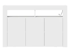 Aparador Blanco Madera de Ingeniería Blanca 116 x 30 x 75 cm Moderno