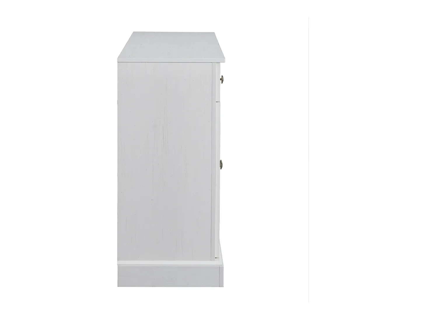 Aparador blanco moderno con 4 puertas y 2 cajones, estantes regulables, 150 x 40 x 86 cm - para salón o cocina