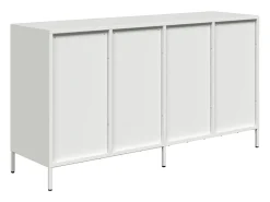 Aparador blanco 135x39x73,5 cm acero laminado en frío