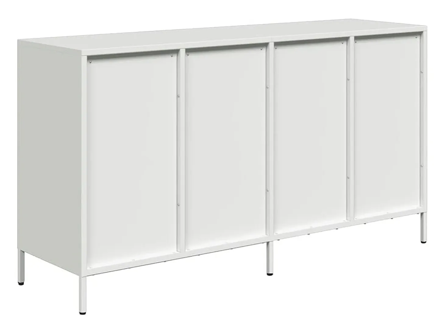 Aparador blanco 135x39x73,5 cm acero laminado en frío