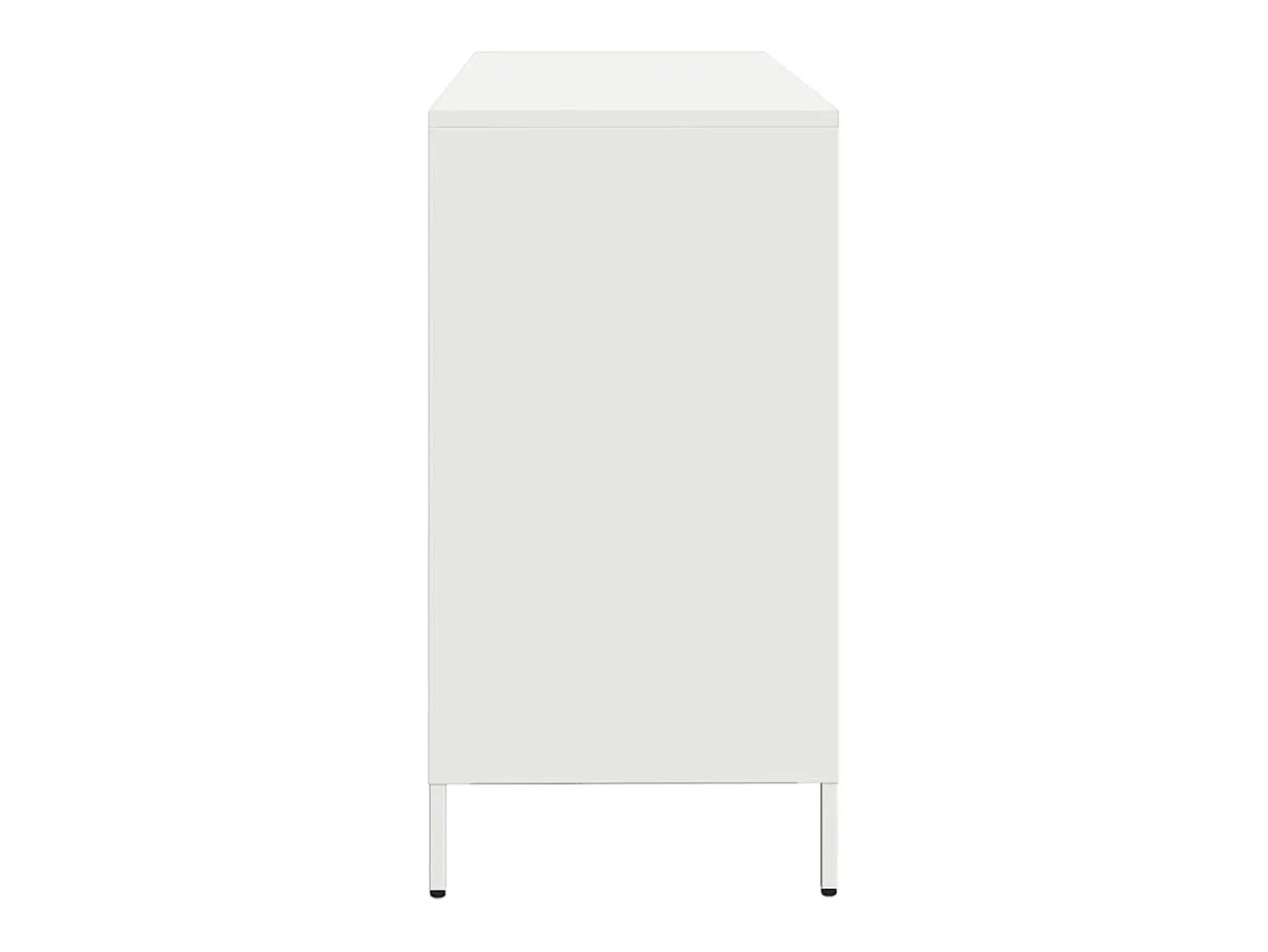 Aparador blanco 135x39x73,5 cm acero laminado en frío