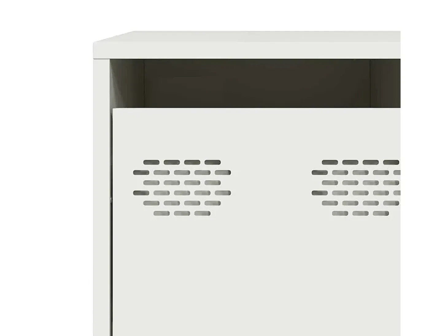 Aparador blanco 135x39x73,5 cm acero laminado en frío