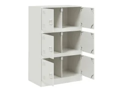Aparador blanco 67x39x107 cm acero