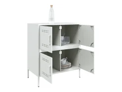 Aparador blanco 68x39x79 cm acero