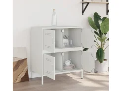 Aparador blanco 68x39x79 cm acero