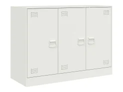 Aparador blanco 99x39x73 cm acero