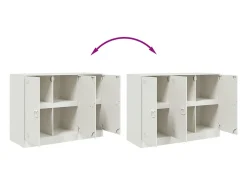 Aparador blanco 99x39x73 cm acero