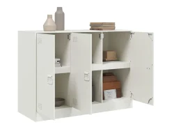 Aparador blanco 99x39x73 cm acero