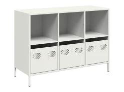 Aparador blanco 101,5x39x73,5 cm acero laminado en frío