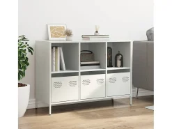 Aparador blanco 101,5x39x73,5 cm acero laminado en frío