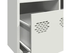 Aparador blanco 101,5x39x73,5 cm acero laminado en frío