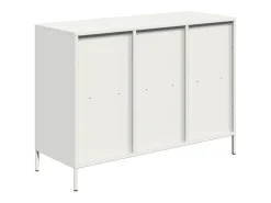 Aparador blanco 101,5x39x73,5 cm acero laminado en frío