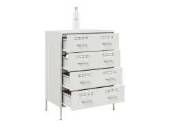 Aparador blanco 68x39x89 cm acero