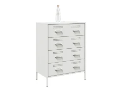 Aparador blanco 68x39x89 cm acero