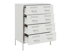 Aparador blanco 68x39x89 cm acero