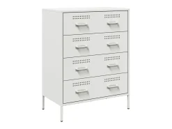 Aparador blanco 68x39x89 cm acero